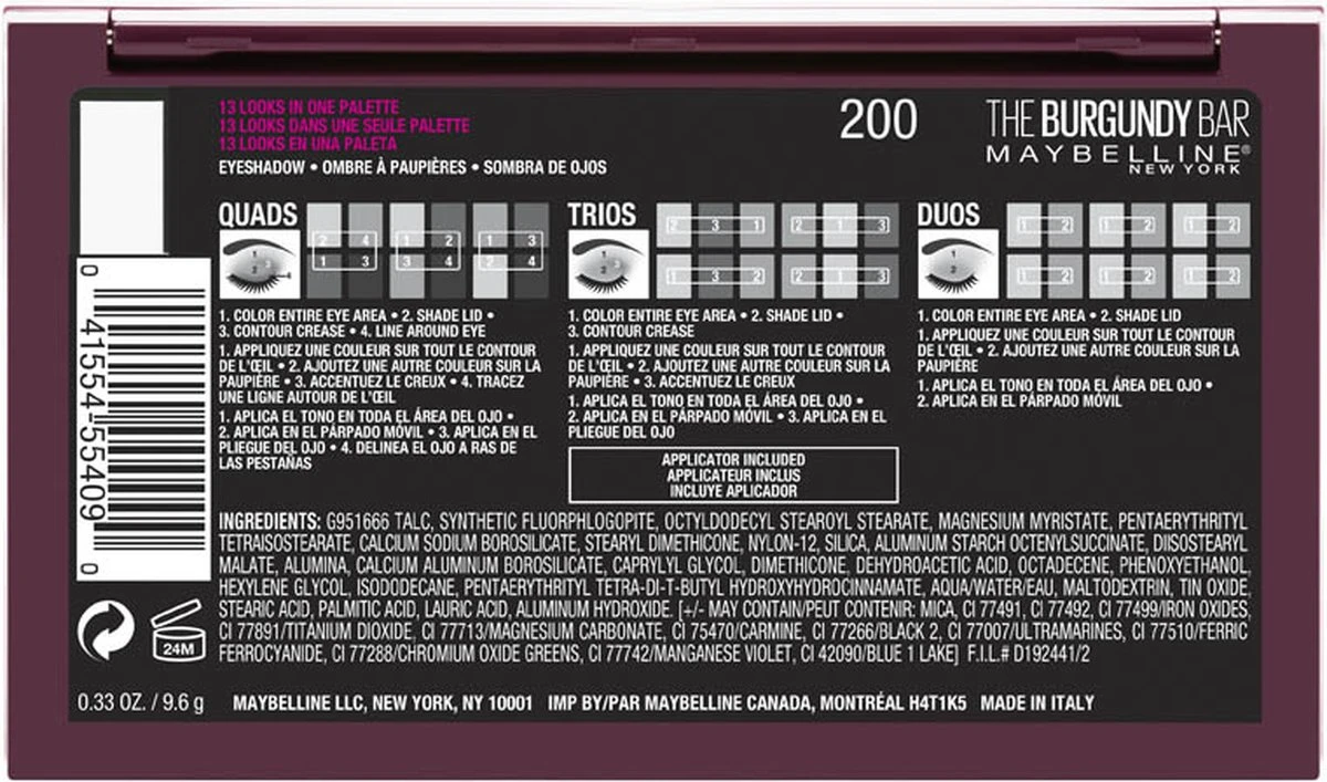 Maybelline The Burgundy Bar Oogschaduw En Highlighter Palette – Limited Edition 14 Maybelline The Burgundy Bar Oogschaduw En Highlighter Palette – Limited Edition - Afbeelding 12