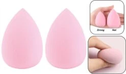 PD® - Make-up Spons - 2 Stuks - Lichtroze - Beauty Blender - Blender Spons Voor Make-up - Foundation Blender - Make-up Ei