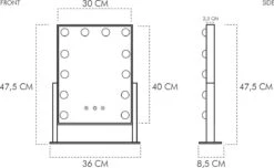 United Entertainment - Hollywood Spiegel Met 12 LEDs - 36x47,5 Cm - Zwart -Bekend Cosmetica Winkel 1200x739 2