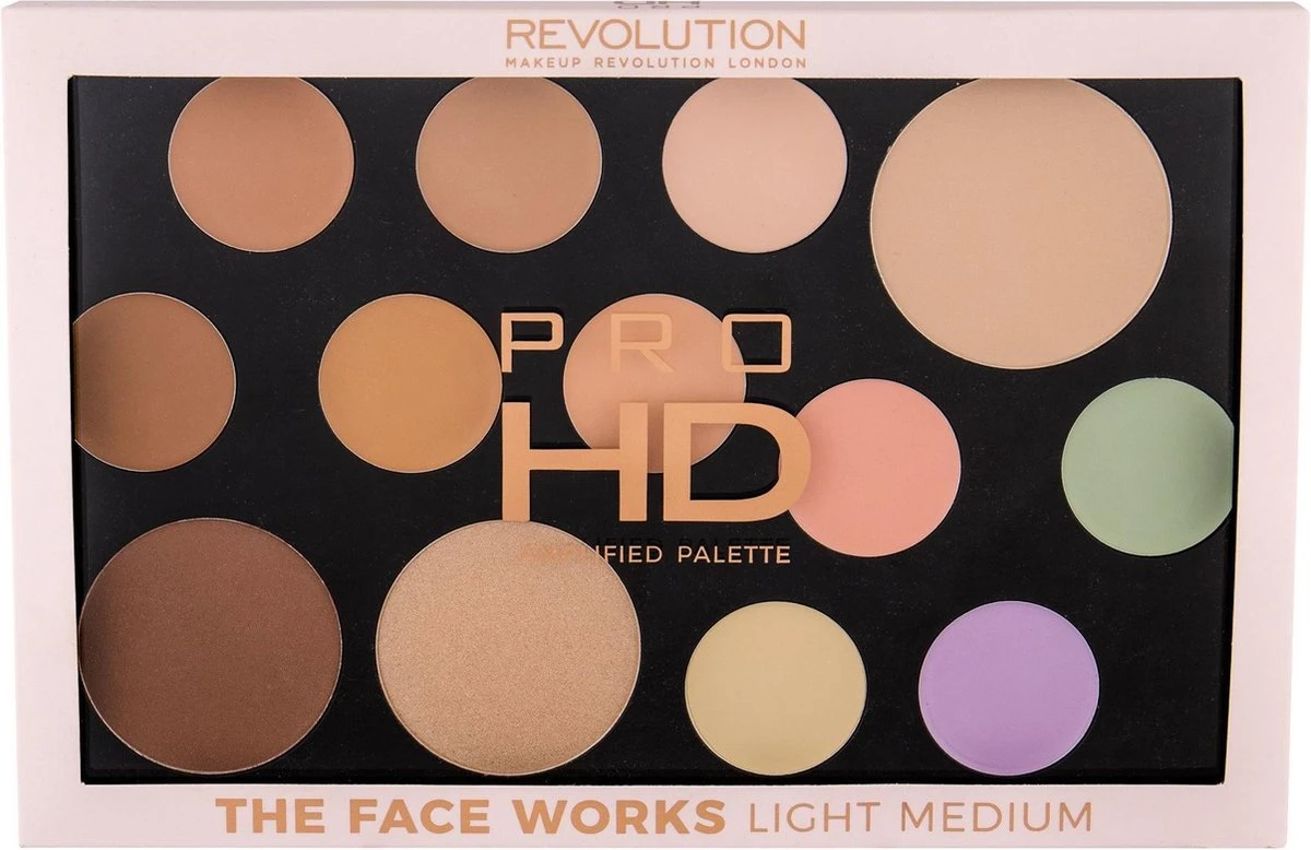 Makeup Revolution HD Pro Palette The Works - Light/Medium 6 Makeup Revolution HD Pro Palette The Works - Light/Medium - Afbeelding 4