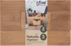 Sieraden/make-up Organizer Met 3 Vakken En 2 Lades 24 X 14,5 Cm Van Bamboe - Sieradenkastje - Make-upkastje - Organizers -Bekend Cosmetica Winkel 1200x782 6