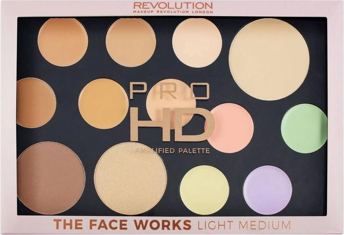 Makeup Revolution HD Pro Palette The Works - Light/Medium 3 Makeup Revolution HD Pro Palette The Works - Light/Medium