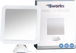 Vergroot Make Up En Scheer Spiegel Met LED Verlichting Vierkant - 10x Vegroting En Natuurlijk Licht Voor Cosmetica/Scheren/Epileren - 360° Graden Verstelbare Zuignap En Wandbevestiging 18 Vergroot Make Up En Scheer Spiegel Met LED Verlichting Vierkant - 10x Vegroting En Natuurlijk Licht Voor Cosmetica/Scheren/Epileren - 360° Graden Verstelbare Zuignap En Wandbevestiging -Bekend Cosmetica Winkel 1200x836