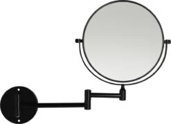 LYVION Make-up Spiegel - Scheerspiegel - Vergrootspiegel - 2 Spiegels - Voor Aan De Wand - Uitklapbaar - Verstelbaar - Cosmeticaspiegel - Dubbelzijdig - RVS - Zwart -Bekend Cosmetica Winkel 1200x869 2