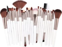 Evvie 24-delige Make-up Kwastenset - Wit/Rosé Goud - In Etui Marble -Bekend Cosmetica Winkel 1200x897 4