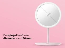 Make Up Spiegel Met LED Verlichting - Cosmetica - Dimbaar - Dimfunctie - Oplaadbaar - USB - Cadeau - Vakantie - Wit -Bekend Cosmetica Winkel 1200x901 15