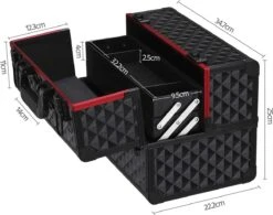 Make-upkoffer, Kapperskoffer, Cosmeticakoffer, Lege Nagelkoffer, Multikoffer, Afsluitbaar Voor Nageldesign/massageolie/fotoapparatuur, 34,7 X 22,2 X 25 Cm , Volledig Zwart HM-YAHEE-411233 17 Make-upkoffer, Kapperskoffer, Cosmeticakoffer, Lege Nagelkoffer, Multikoffer, Afsluitbaar Voor Nageldesign/massageolie/fotoapparatuur, 34,7 X 22,2 X 25 Cm , Volledig Zwart HM-YAHEE-411233 -Bekend Cosmetica Winkel 1200x946