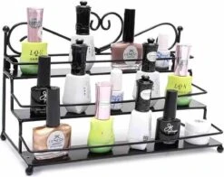 Confibel Nagellak Organizer - Nagellak Flesjes Houder - Essentiële Oliën Organizer - Rek Voor Flesjes - Wanddecoratie - Zwart -Bekend Cosmetica Winkel 1200x951 2