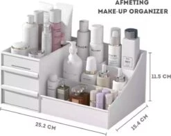 Make-up Organizer - Cosmetica Opbergdoos - Sieraden Bakje - Dames - Wit - Opmaken -Bekend Cosmetica Winkel 1200x953 2