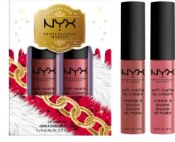 NYX Professional Makeup - Holidays 2022 Mrs Claus - Soft Matte Lip Cream Duo 02 - Roze -Bekend Cosmetica Winkel 1200x972