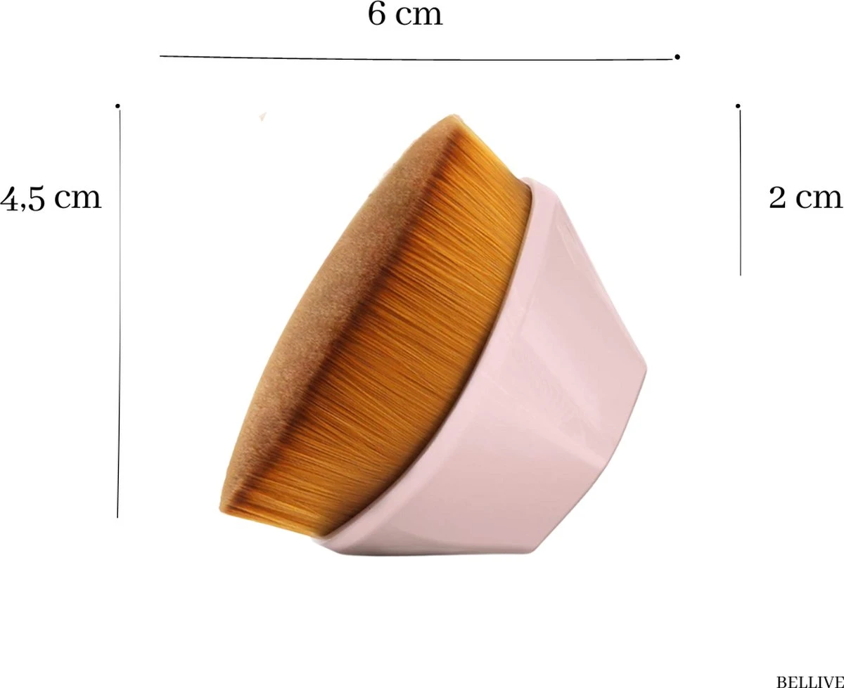 Bellive® - Magic Face Brush - Foundation Brush - Cadeau - Make-up Kwast - Poederkwast - Foundation - Concealer - Make Up Borstel 6 Bellive® - Magic Face Brush - Foundation Brush - Cadeau - Make-up Kwast - Poederkwast - Foundation - Concealer - Make Up Borstel - Afbeelding 4