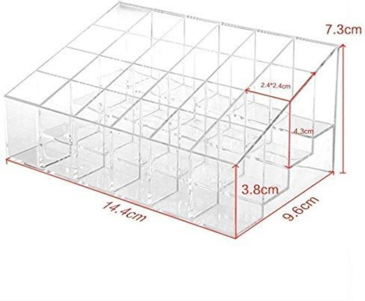 Acryl Make-up Organizer - 24 Rum 5 Acryl Make-up Organizer - 24 Rum - Afbeelding 3