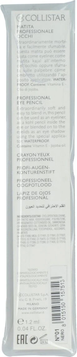 Collistar Professional Eyepencil 1, Black -Bekend Cosmetica Winkel 261x1200 1