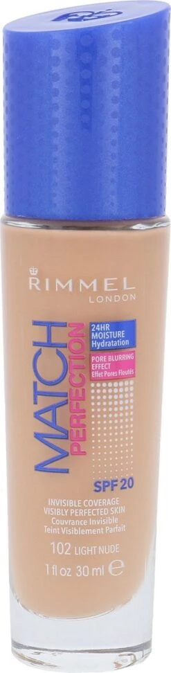 Rimmel London Match Perfection Foundation 102 Light Nude 22 Rimmel London Match Perfection Foundation 102 Light Nude -Bekend Cosmetica Winkel 305x1200 1