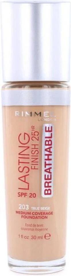 Rimmel London Rimmel Lasting Finish Breathable Foundation - 203 True Beige 10 Rimmel London Rimmel Lasting Finish Breathable Foundation - 203 True Beige -Bekend Cosmetica Winkel 309x1200 8