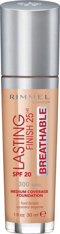 Rimmel London Lasting Finish Breathable Foundation - Sand - Beige -Bekend Cosmetica Winkel 312x1200 7