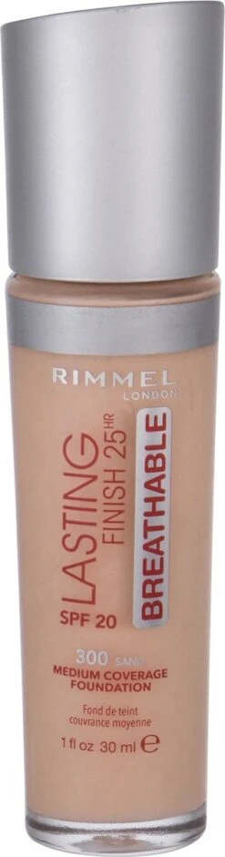 Rimmel London Lasting Finish Breathable Foundation - Sand - Beige -Bekend Cosmetica Winkel 315x1200 9