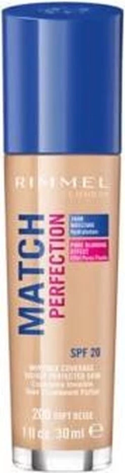 Rimmel London Match Perfection Foundation - 200 Soft Beige - Beige 40 Rimmel London Match Perfection Foundation - 200 Soft Beige - Beige -Bekend Cosmetica Winkel 318x1200 5