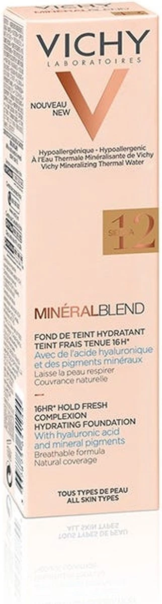 Vichy Minéralblend Foundation - 12 Sienna - 30ML - Natuurlijke Dekking 4 Vichy Minéralblend Foundation - 12 Sienna - 30ML - Natuurlijke Dekking - Afbeelding 2