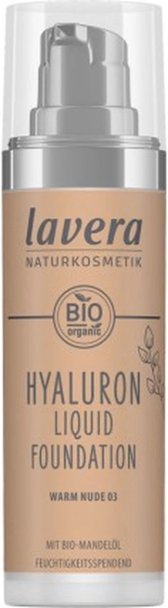Lavera Make-up Hyaluron Liquid Foundation -Warm Nude 03-, 30 Ml 3 Lavera Make-up Hyaluron Liquid Foundation -Warm Nude 03-, 30 Ml