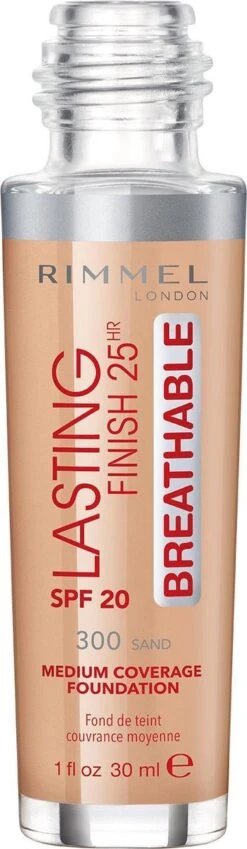 Rimmel London Lasting Finish Breathable Foundation - Sand - Beige -Bekend Cosmetica Winkel 349x1200 6