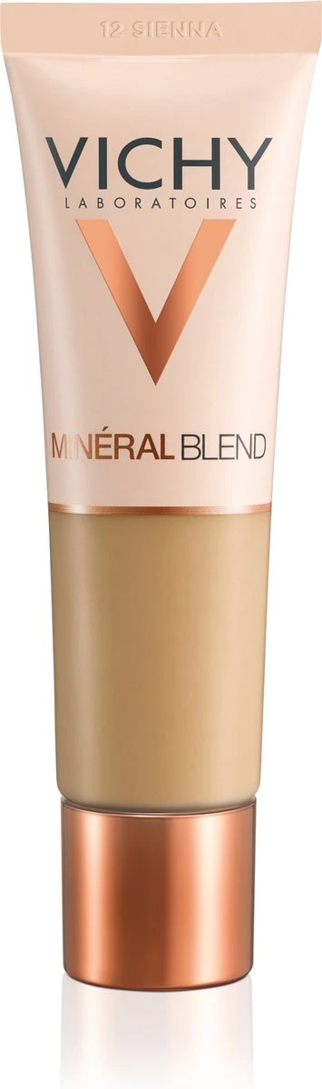 Vichy Minéralblend Foundation - 12 Sienna - 30ML - Natuurlijke Dekking 3 Vichy Minéralblend Foundation - 12 Sienna - 30ML - Natuurlijke Dekking