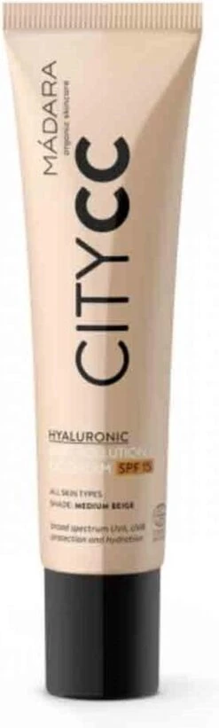 MÁDARA Anti-Pollution CC Cream SPF15 Medium Beige 40ml - Hyaluronzuur -UVA/UVB -Bekend Cosmetica Winkel 361x1200 13