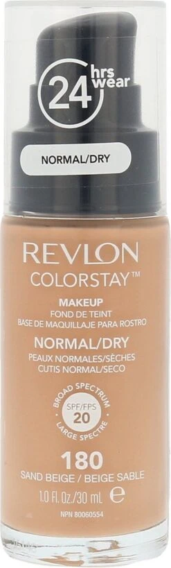 Revlon Colorstay Foundation With Pump Dry Skin - 180 Sand Beige -Bekend Cosmetica Winkel 362x1200 2