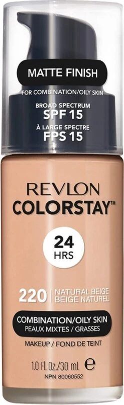 Revlon Colorstay Foundation With Pump - 220 Natural Beige (Oily Skin) -Bekend Cosmetica Winkel 368x1200 4