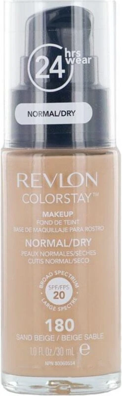 Revlon Colorstay Foundation With Pump Dry Skin - 180 Sand Beige -Bekend Cosmetica Winkel 370x1200 7
