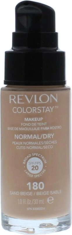 Revlon Colorstay Foundation With Pump Dry Skin - 180 Sand Beige -Bekend Cosmetica Winkel 370x1200 8