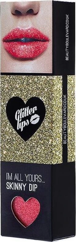Beauty Blvd Glitter Lips Skinny Dip 3 Piece Gift Set: Gloss Bond 3.5ml - Glitter 3g - Lip Brush -Bekend Cosmetica Winkel 377x1200