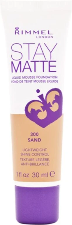 Rimmel London Stay Matte Liquid Foundation - 300 Sand -Bekend Cosmetica Winkel 385x1200 4