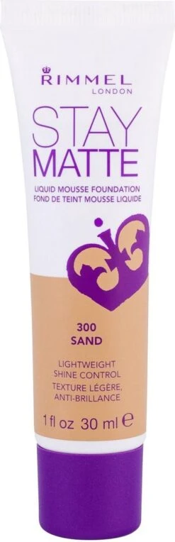 Rimmel London Stay Matte Liquid Foundation - 300 Sand -Bekend Cosmetica Winkel 388x1200 8