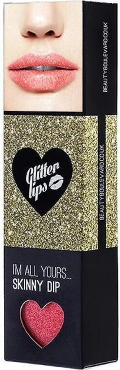 Beauty Blvd Glitter Lips Skinny Dip 3 Piece Gift Set: Gloss Bond 3.5ml - Glitter 3g - Lip Brush -Bekend Cosmetica Winkel 391x1200