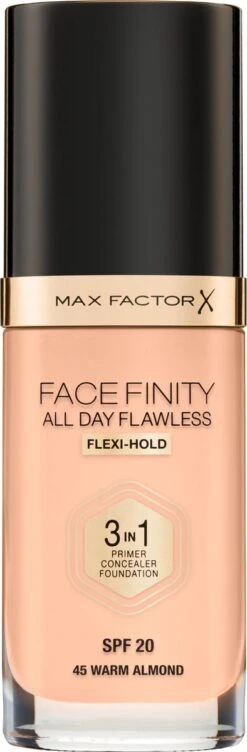 Max Factor Facefinity All Day Flawless 3-in-1 Liquid Foundation - 045 Almond -Bekend Cosmetica Winkel 394x1200 13