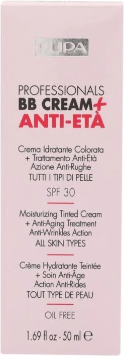 PUPA Milano Pupa Professionals BB Creme Anti-Eta SPF30 002 Sand -Bekend Cosmetica Winkel 418x1200 4