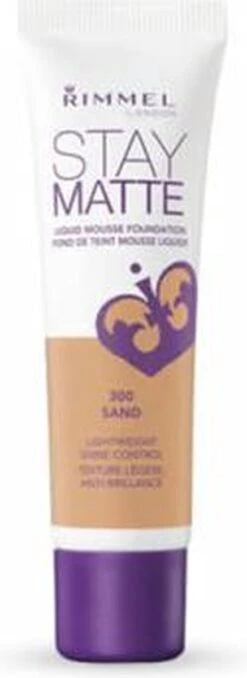 Rimmel London Stay Matte Liquid Foundation - 300 Sand -Bekend Cosmetica Winkel 437x1200 3