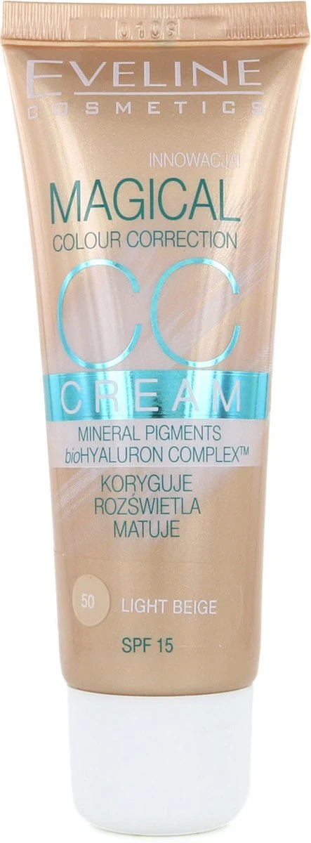 Eveline Cosmetics CC Cream Magical Colour Correction Light Beige 30ml. 3 Eveline Cosmetics CC Cream Magical Colour Correction Light Beige 30ml.