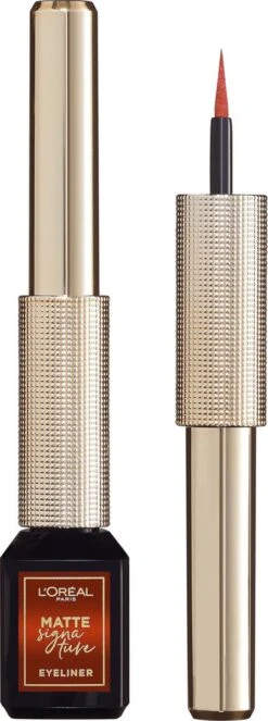 L'Oréal Paris Matte Signature Eyeliner Van Superliner – Matte Liquid Eyeliner – Waterproof - 07 Copper – Bruin -Bekend Cosmetica Winkel 447x1200 1
