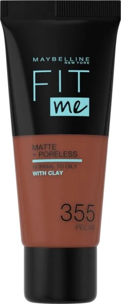 Maybelline Fit Me Matte & Poreless Foundation - 355 Pecan - 30 Ml -Bekend Cosmetica Winkel 478x1200 1