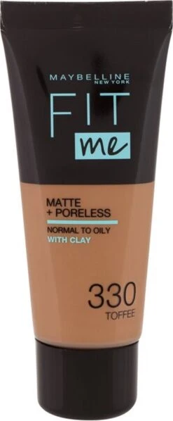 Maybelline Fit Me Matte & Poreless Foundation - 330 Toffee -Bekend Cosmetica Winkel 496x1200 1