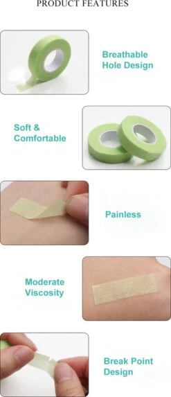 Lashes & More - Wimpertape - Wit - Wimperextensions - Wimper Tape - Beautytape - Medische Tape - Wimper Tool - Hyperallergeen - Huidvriendelijk – Tape – Non Wooven Tape -Bekend Cosmetica Winkel 517x1200 3