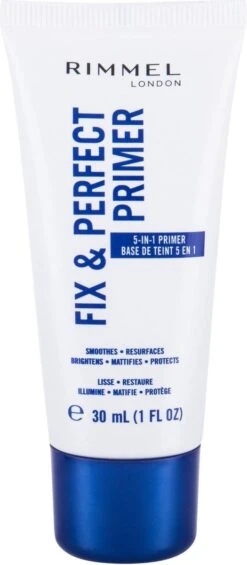 Rimmel London Fix & Perfect Make-Up Primer - 002 Transparent - 30 Ml -Bekend Cosmetica Winkel 525x1200