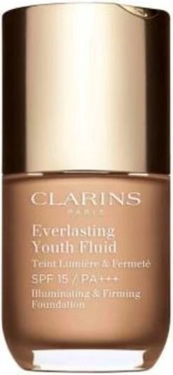 Clarins Everlasting Youth Fluid Illuminating & Firming Foundation - 110 Honey - Foundation - 30 Ml -Bekend Cosmetica Winkel 555x1200