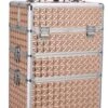 Kapper Koffer Gouden Kleur | Nagel | Visagist | Make-up | Cosmetica | Schminken | Trolley Stevig En Gemaakt Van Aluminium | 3 Delig | 8 Wielen | Bedekt Met Mooie Diamantjes -Bekend Cosmetica Winkel 558x1200 7