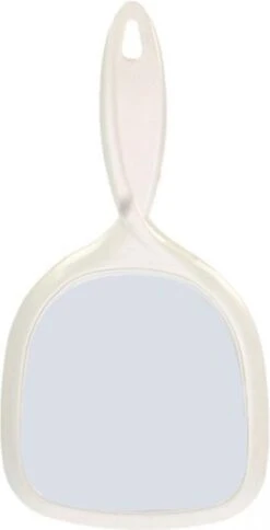 Merkloos Handspiegel Enkelzijdig - Spiegel Ø 13,5 Cm - 1X Vergrotend - Wit - Afmeting: 27,5 X 14 Cm. -Bekend Cosmetica Winkel 613x1200 6