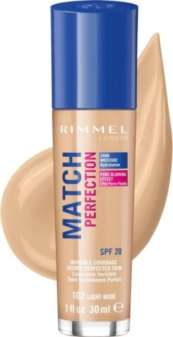 Rimmel London Match Perfection Foundation 102 Light Nude 20 Rimmel London Match Perfection Foundation 102 Light Nude -Bekend Cosmetica Winkel 616x1200 1
