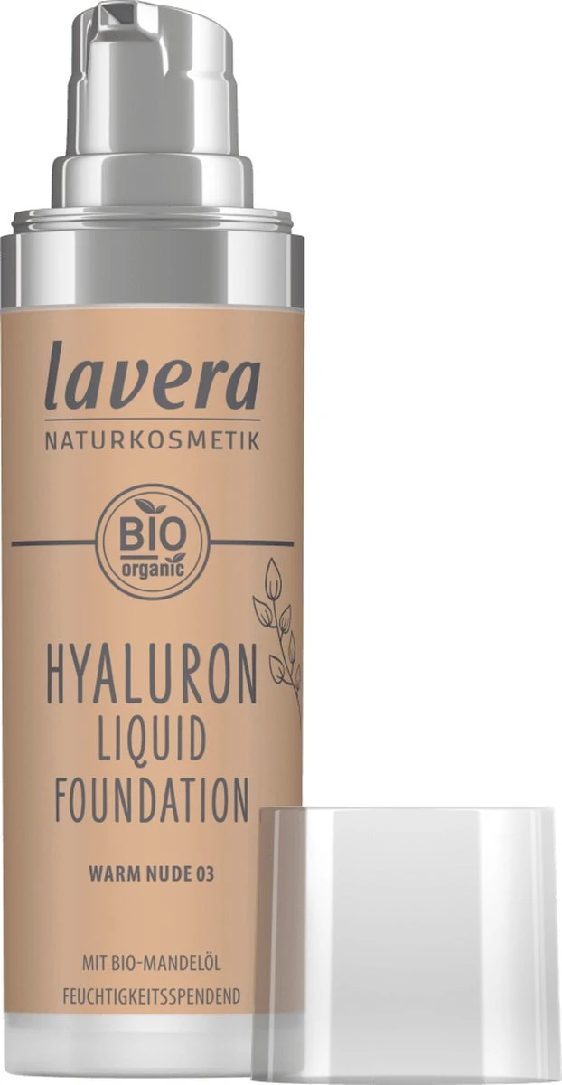 Lavera Make-up Hyaluron Liquid Foundation -Warm Nude 03-, 30 Ml 4 Lavera Make-up Hyaluron Liquid Foundation -Warm Nude 03-, 30 Ml - Afbeelding 2