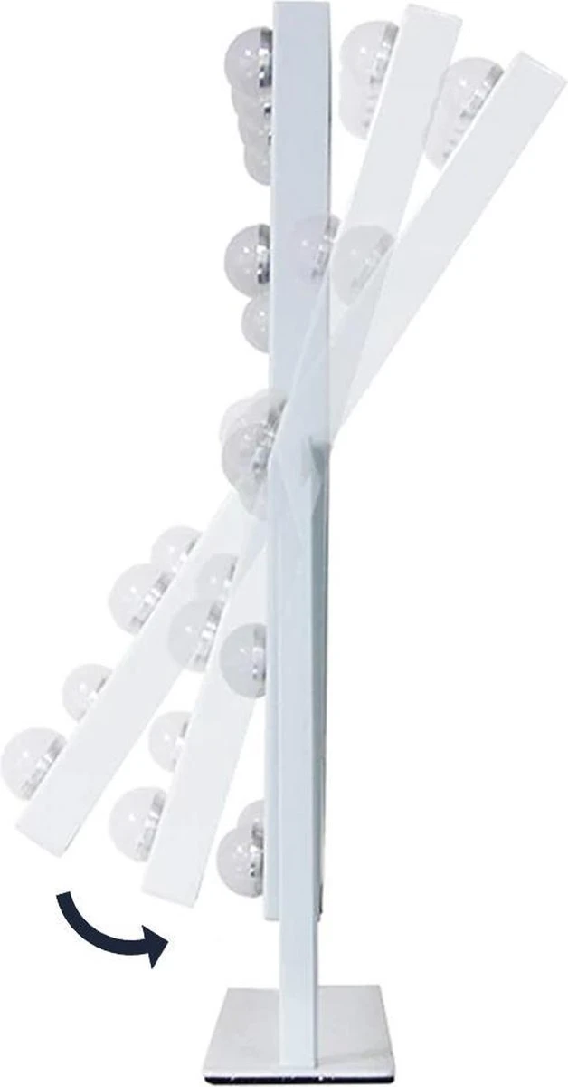 LYVION Hollywood Spiegel Met LED Verlichting - Make-upspiegel - Wit 4 LYVION Hollywood Spiegel Met LED Verlichting - Make-upspiegel - Wit - Afbeelding 2